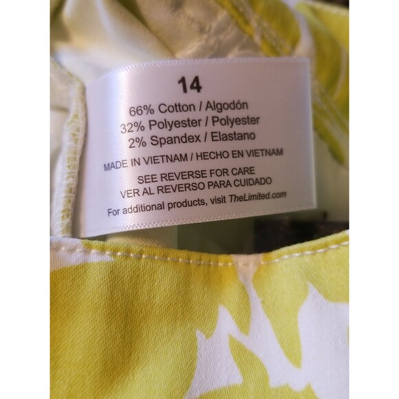 The Limited Women's Lime Green Size 14 Oversized Floral Summer Tailored Short - Picture 4 of 10